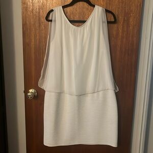 White mini skirt dress